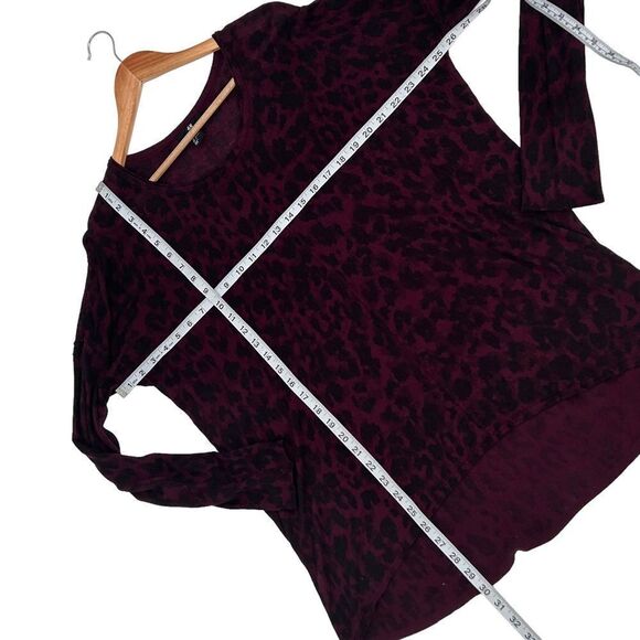 H&M burgundy and black animal print slouchy lightweight sweater size large - Picture 5 of 5